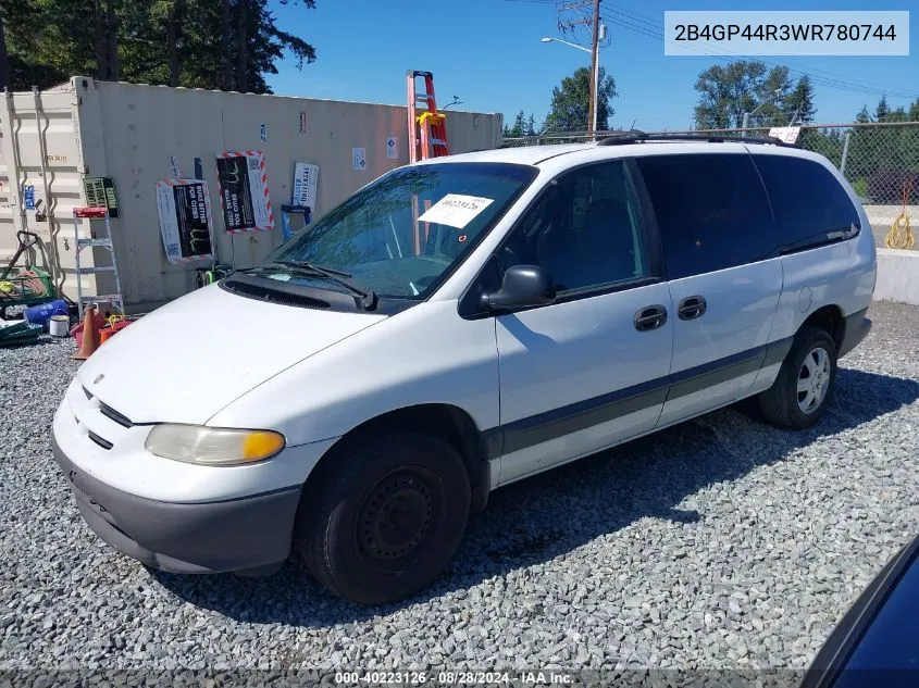 1998 Dodge Grand Caravan Se VIN: 2B4GP44R3WR780744 Lot: 40223126