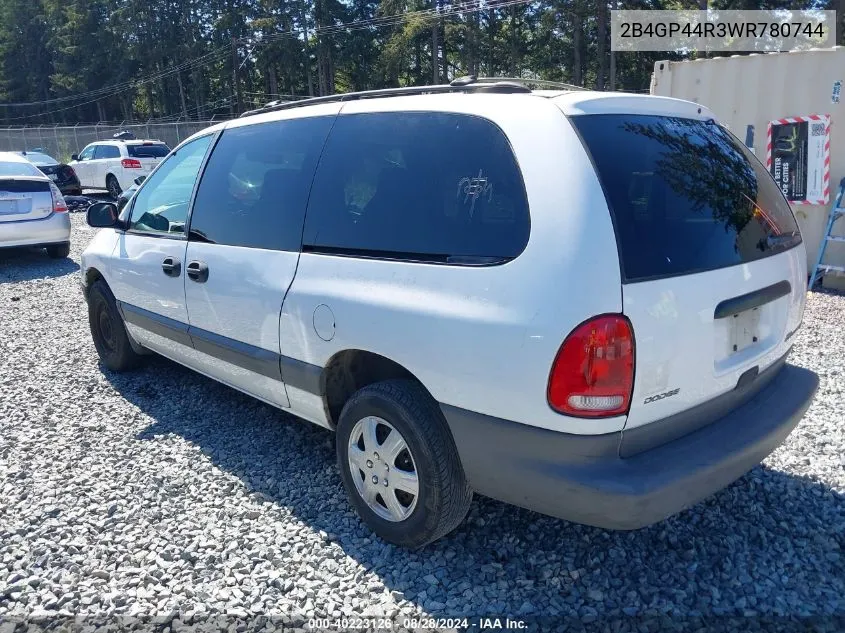 1998 Dodge Grand Caravan Se VIN: 2B4GP44R3WR780744 Lot: 40223126