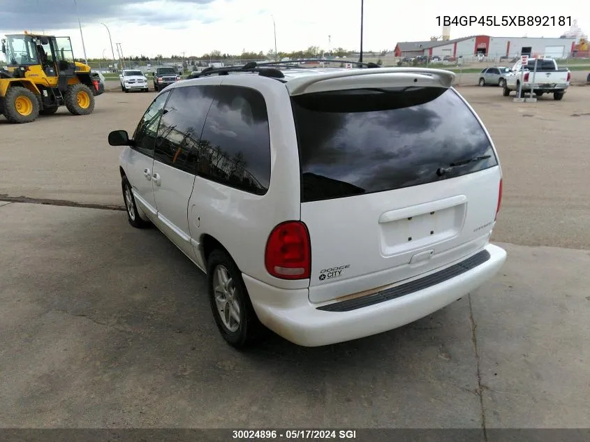 1999 Dodge Caravan Se/Sport VIN: 1B4GP45L5XB892181 Lot: 30024896