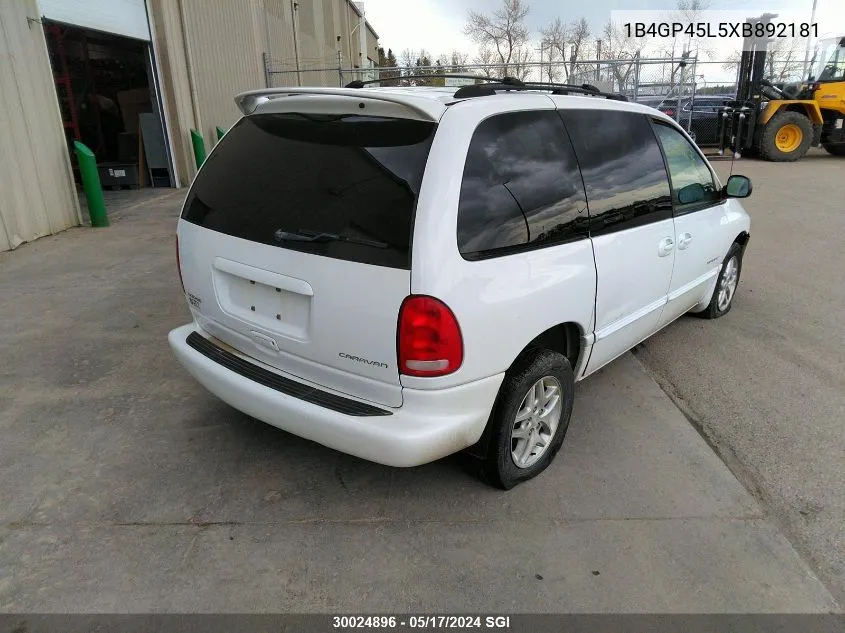 1B4GP45L5XB892181 1999 Dodge Caravan Se/Sport