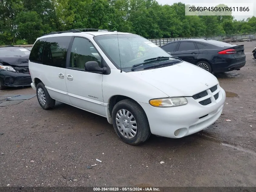 2000 Dodge Caravan Se VIN: 2B4GP45G6YR611866 Lot: 39418828