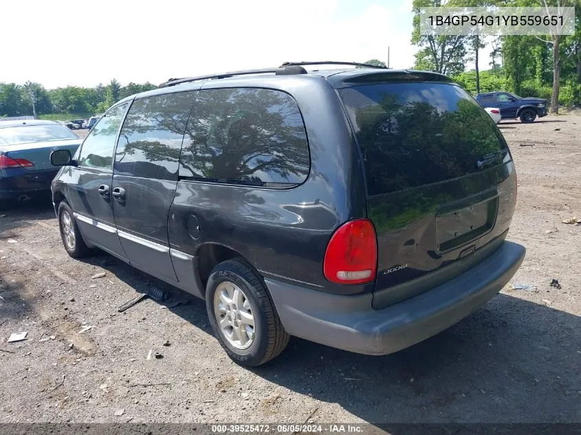 2000 Dodge Grand Caravan VIN: 1B4GP54G1YB559651 Lot: 40251476