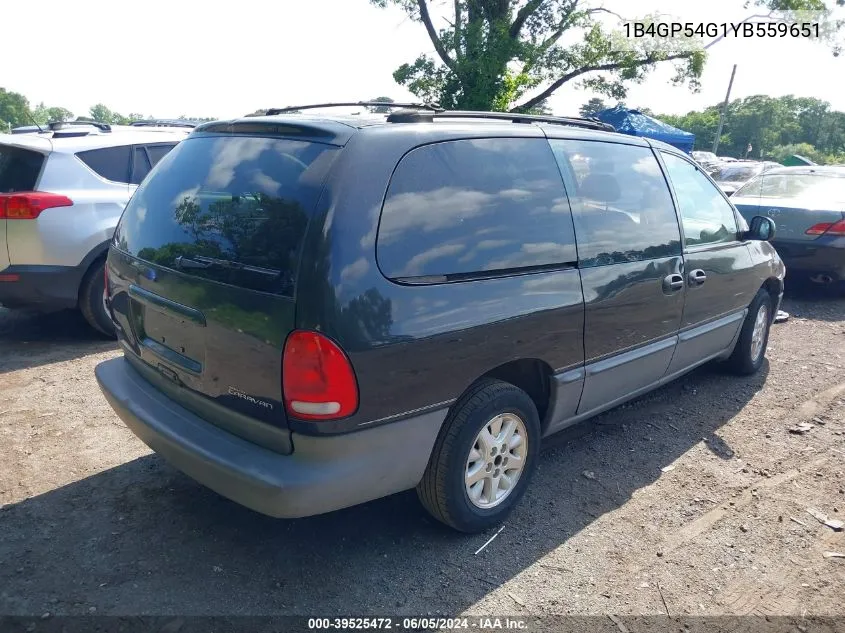 2000 Dodge Grand Caravan VIN: 1B4GP54G1YB559651 Lot: 40251476