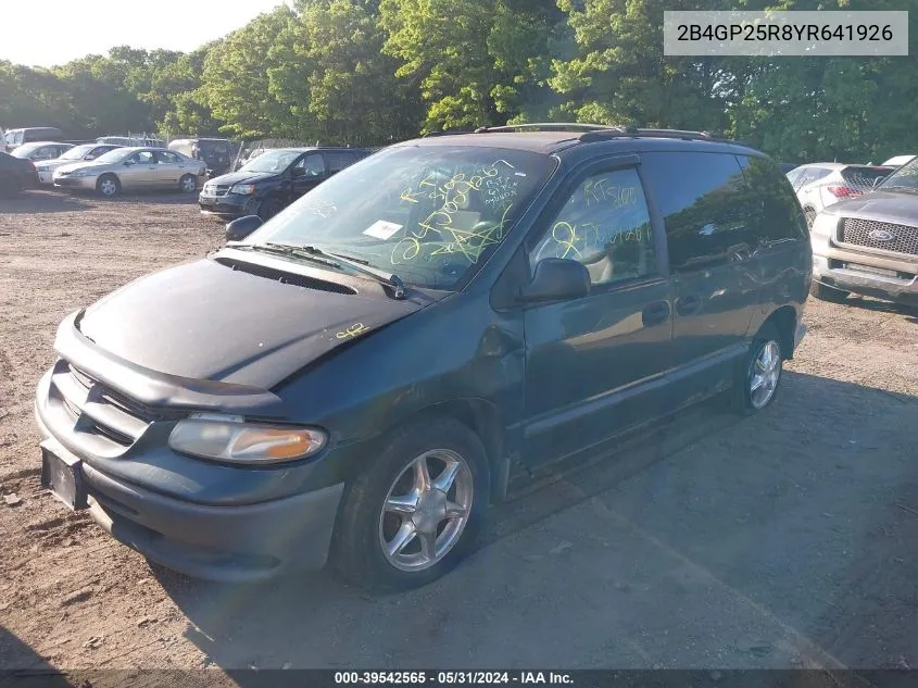 2000 Dodge Caravan VIN: 2B4GP25R8YR641926 Lot: 39542565