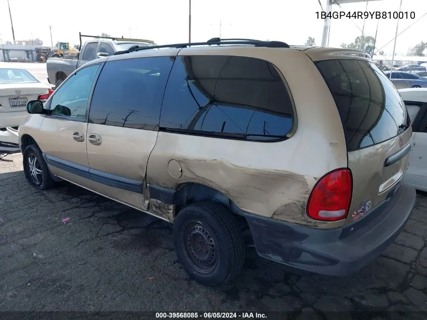 2000 Dodge Grand Caravan Se VIN: 1B4GP44R9YB810010 Lot: 39568085