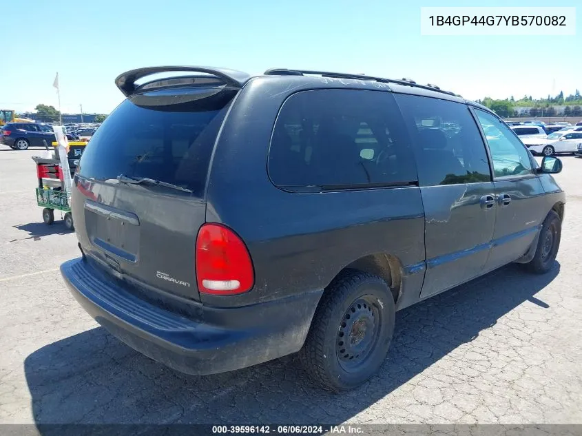 2000 Dodge Grand Caravan Se VIN: 1B4GP44G7YB570082 Lot: 39596142