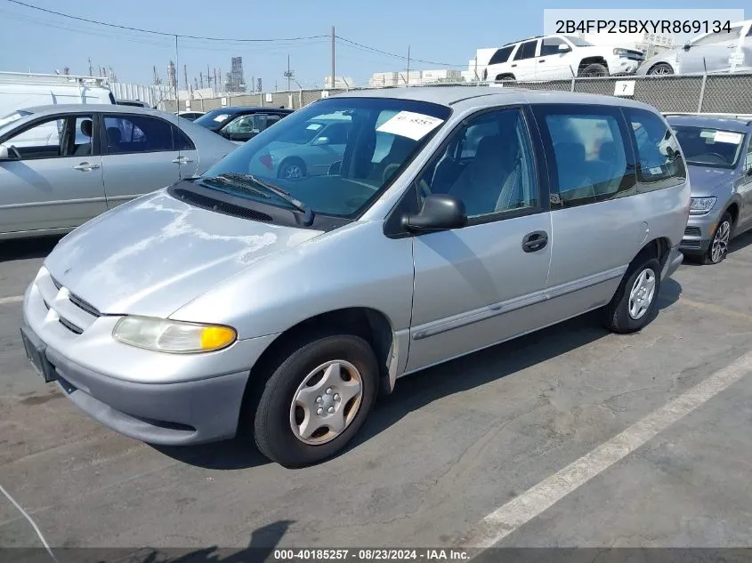 2000 Dodge Caravan VIN: 2B4FP25BXYR869134 Lot: 40185257