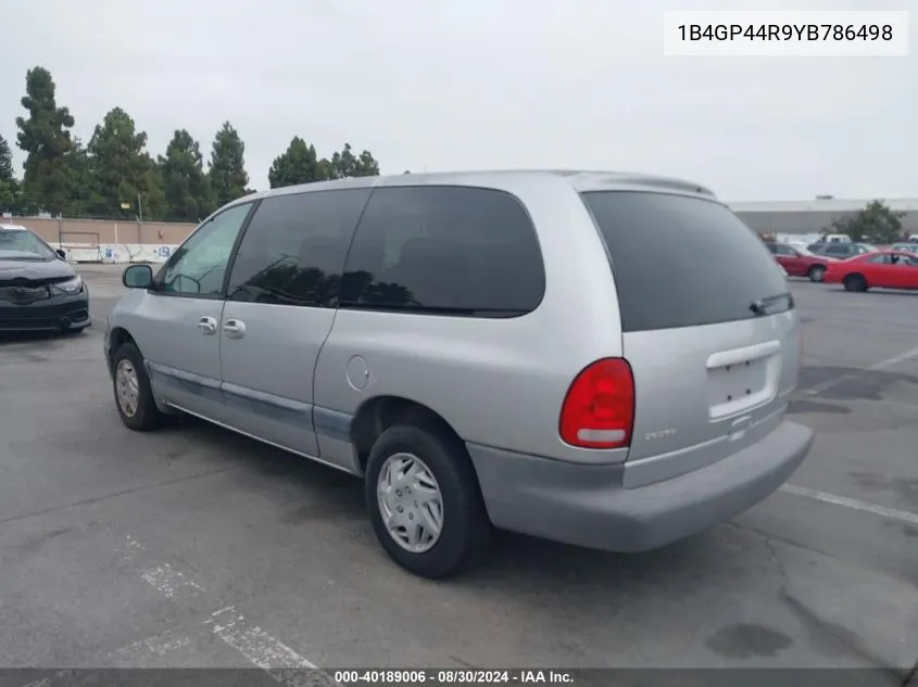 2000 Dodge Grand Caravan Se VIN: 1B4GP44R9YB786498 Lot: 40189006