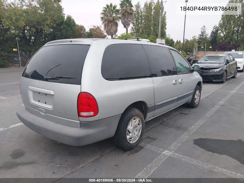 2000 Dodge Grand Caravan Se VIN: 1B4GP44R9YB786498 Lot: 40189006