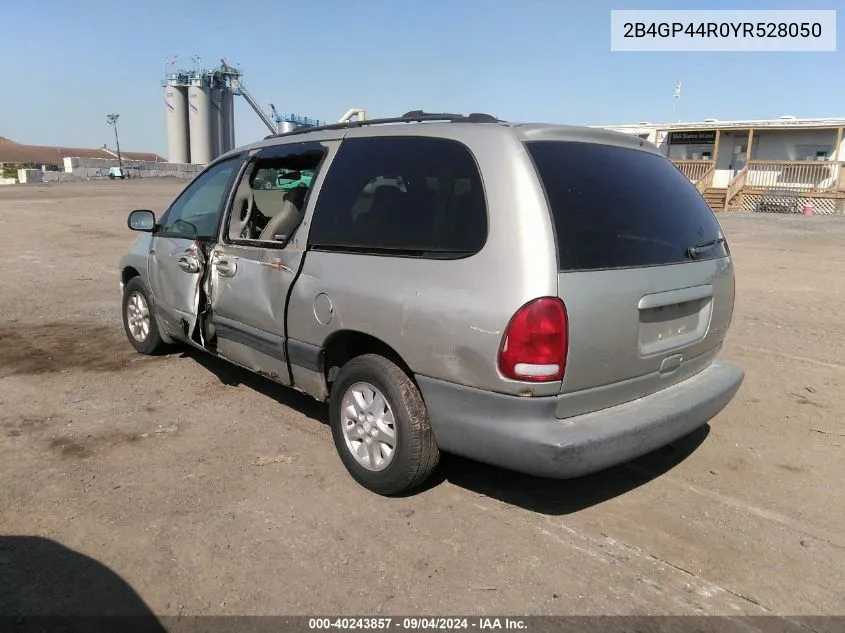 2000 Dodge Grand Caravan VIN: 2B4GP44R0YR528050 Lot: 40243857