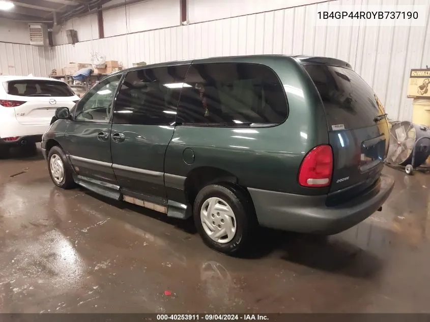 2000 Dodge Grand Caravan Se VIN: 1B4GP44R0YB737190 Lot: 40253911