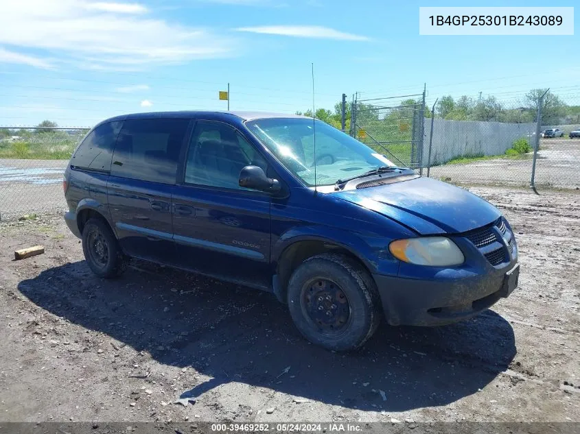 2001 Dodge Caravan Se VIN: 1B4GP25301B243089 Lot: 39469252