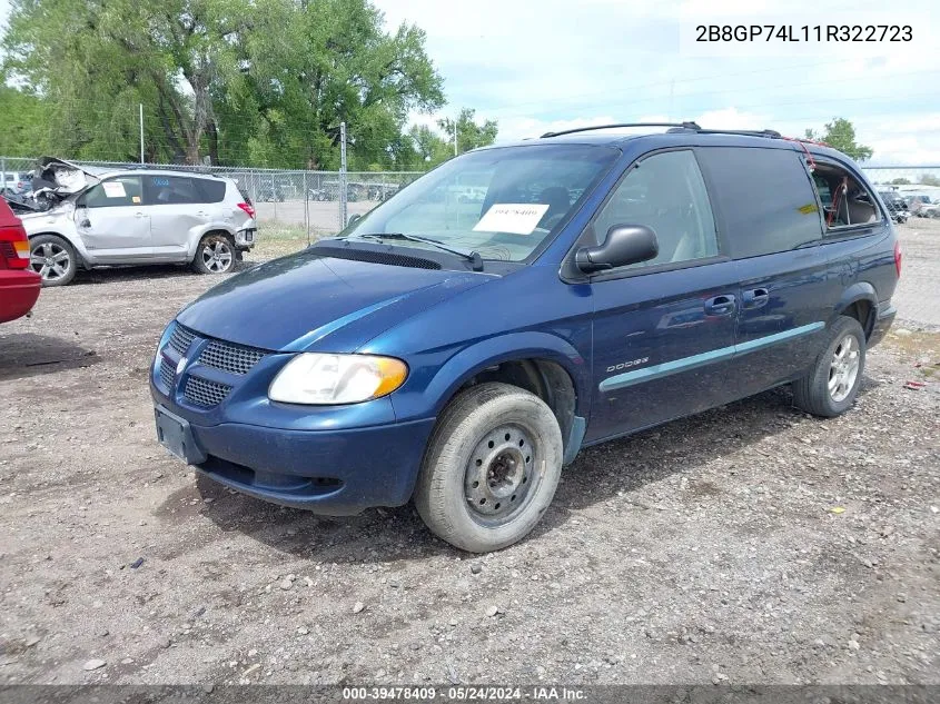 2001 Dodge Grand Caravan Ex VIN: 2B8GP74L11R322723 Lot: 39478409