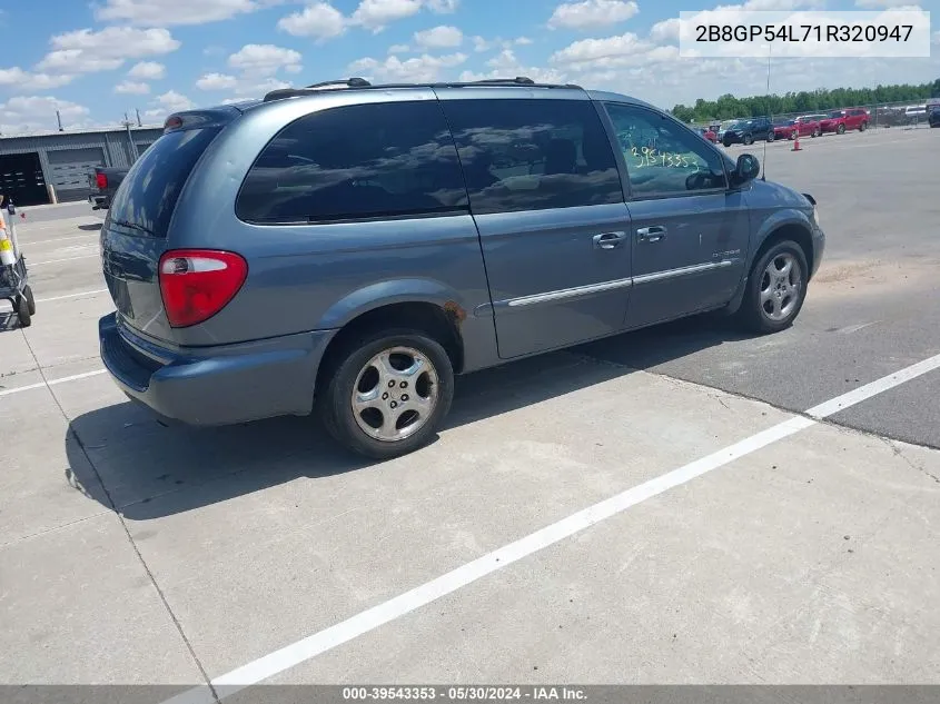 2001 Dodge Grand Caravan Es VIN: 2B8GP54L71R320947 Lot: 39543353