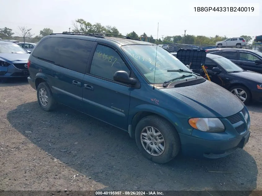 2001 Dodge Grand Caravan Sport VIN: 1B8GP44331B240019 Lot: 40195957