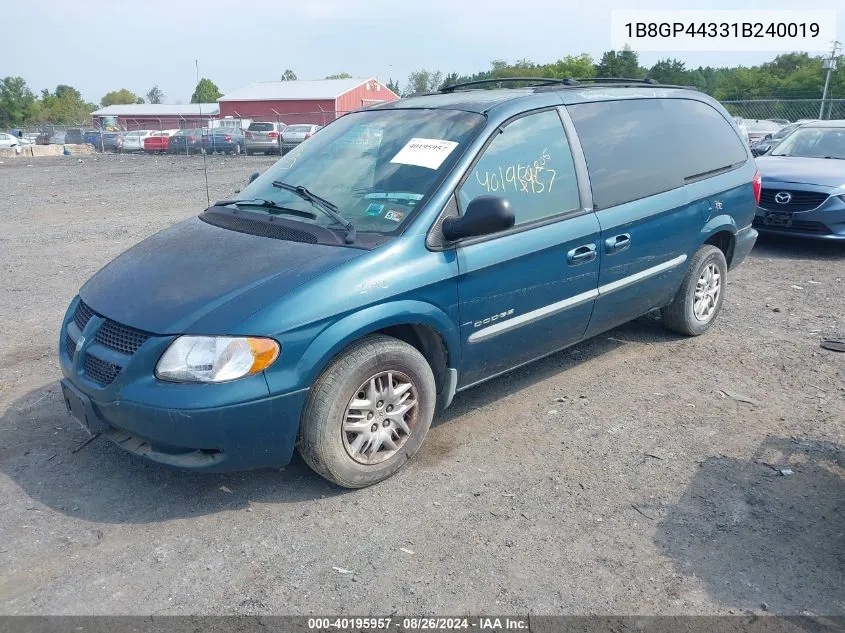 2001 Dodge Grand Caravan Sport VIN: 1B8GP44331B240019 Lot: 40195957