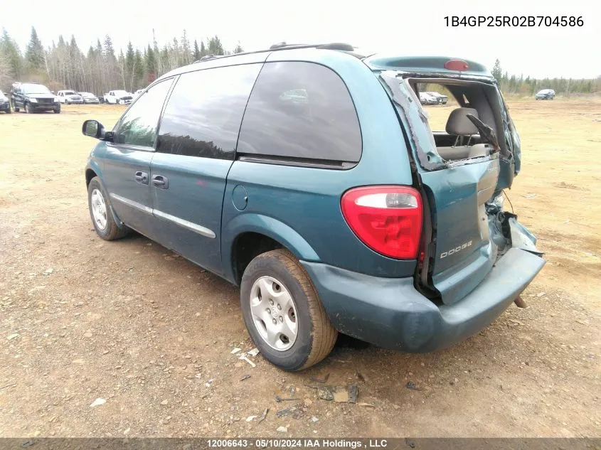 1B4GP25R02B704586 2002 Dodge Caravan