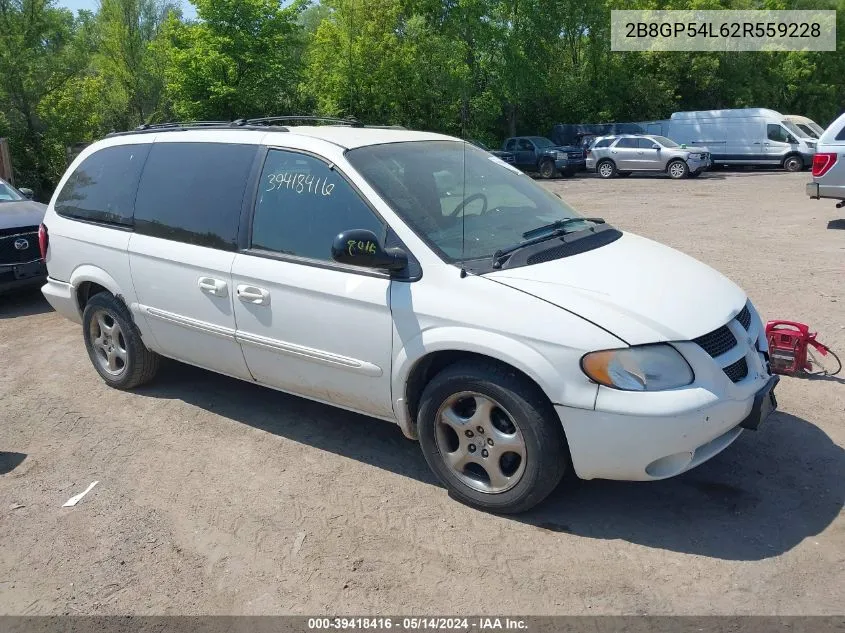 2002 Dodge Grand Caravan Es VIN: 2B8GP54L62R559228 Lot: 39418416