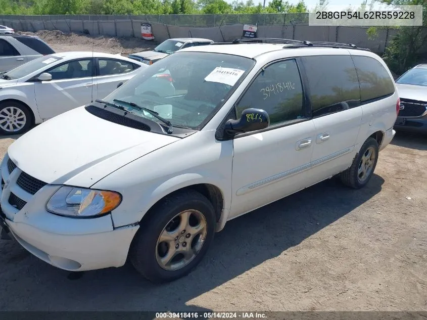 2002 Dodge Grand Caravan Es VIN: 2B8GP54L62R559228 Lot: 39418416