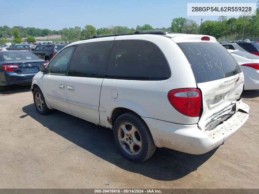 2002 Dodge Grand Caravan Es VIN: 2B8GP54L62R559228 Lot: 39418416