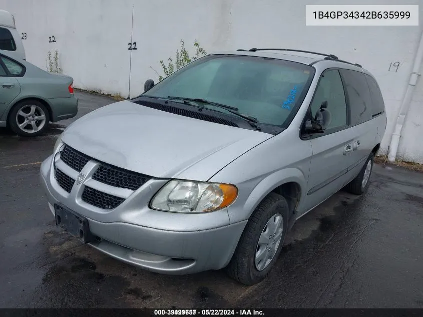 2002 Dodge Grand Caravan El VIN: 1B4GP34342B635999 Lot: 39499657