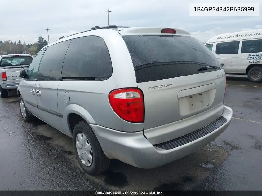 2002 Dodge Grand Caravan El VIN: 1B4GP34342B635999 Lot: 39499657