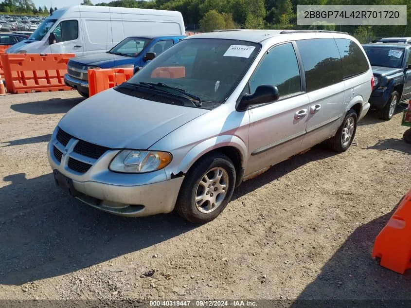 2B8GP74L42R701720 2002 Dodge Grand Caravan Ex