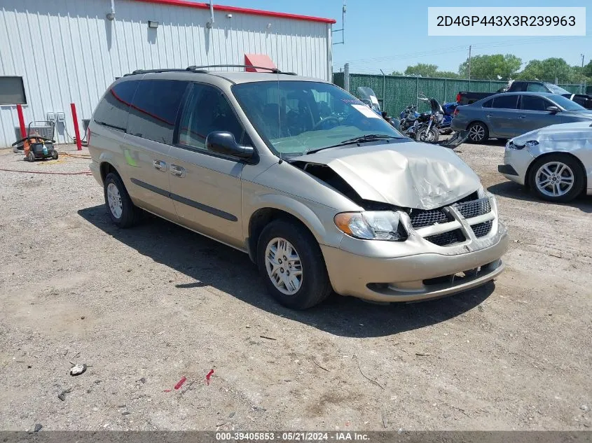 2003 Dodge Grand Caravan Sport VIN: 2D4GP443X3R239963 Lot: 39405853