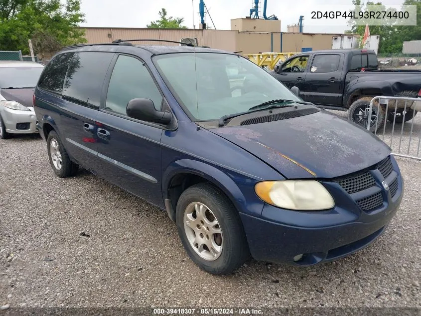 2003 Dodge Grand Caravan Sport VIN: 2D4GP44L93R274400 Lot: 39418307