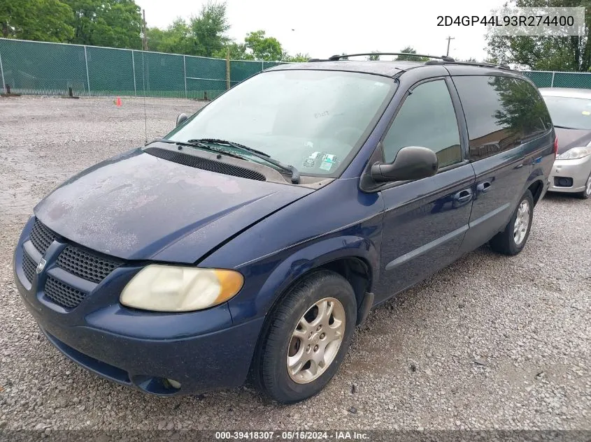 2003 Dodge Grand Caravan Sport VIN: 2D4GP44L93R274400 Lot: 39418307