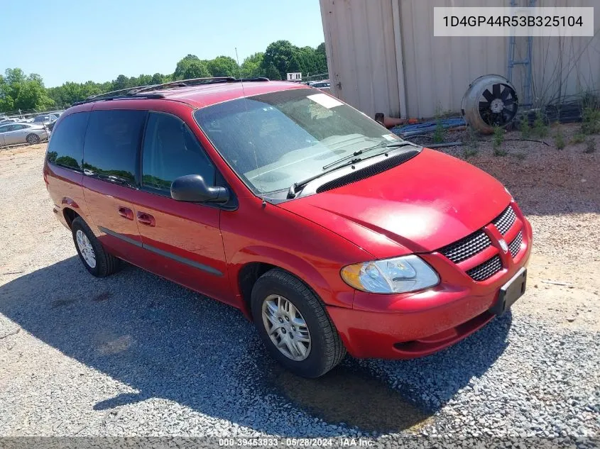 2003 Dodge Grand Caravan Sport VIN: 1D4GP44R53B325104 Lot: 39453833