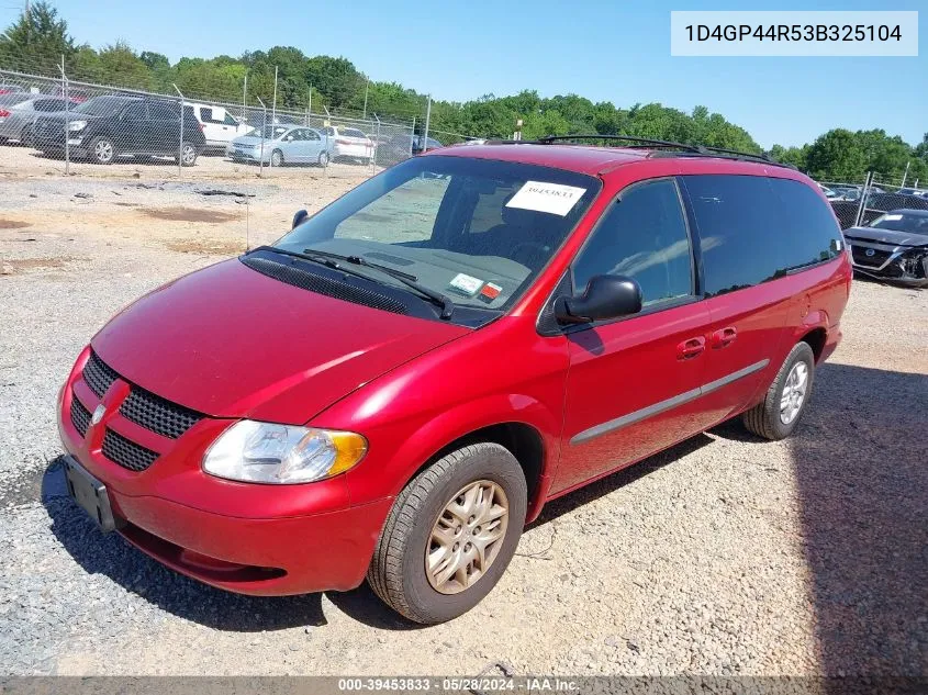 2003 Dodge Grand Caravan Sport VIN: 1D4GP44R53B325104 Lot: 39453833