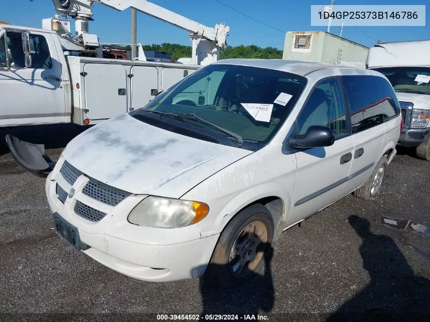 2003 Dodge Caravan Se VIN: 1D4GP25373B146786 Lot: 39454502