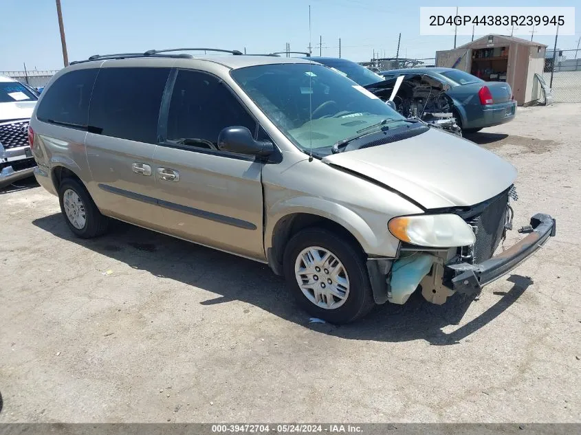 2003 Dodge Grand Caravan Sport VIN: 2D4GP44383R239945 Lot: 39472704