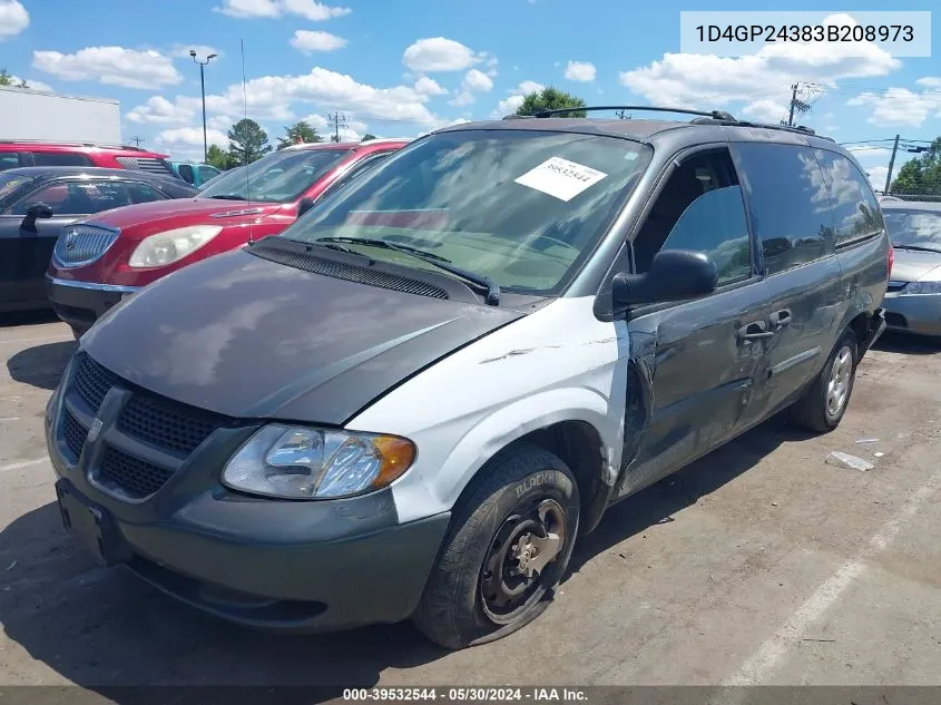 2003 Dodge Grand Caravan Se VIN: 1D4GP24383B208973 Lot: 39532544