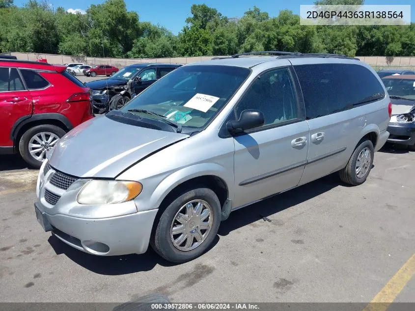 2D4GP44363R138564 2003 Dodge Grand Caravan Sport