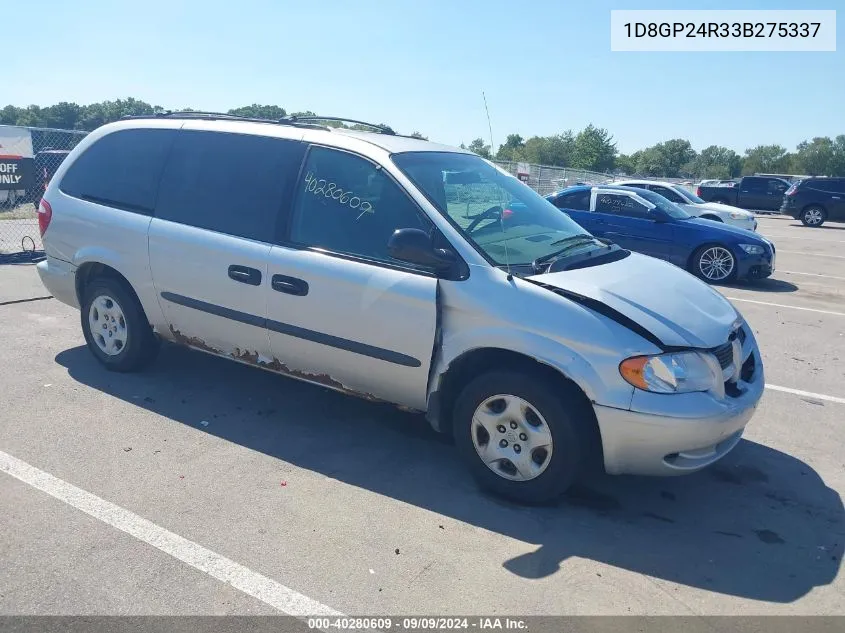 2003 Dodge Grand Caravan Se VIN: 1D8GP24R33B275337 Lot: 40280609