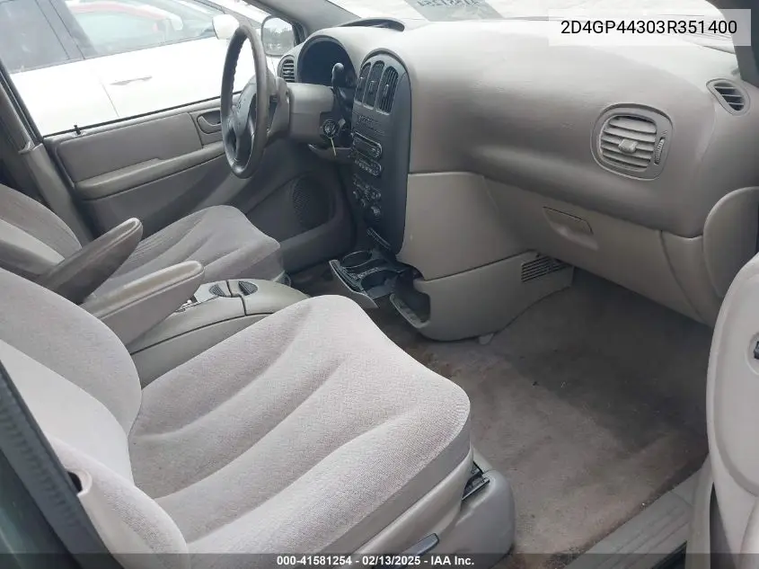 2003 Dodge Grand Caravan Sport VIN: 2D4GP44303R351400 Lot: 41581254