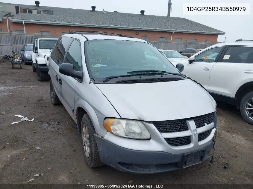 2004 Dodge Caravan Se VIN: 1D4GP25R34B550979 Lot: 11999985