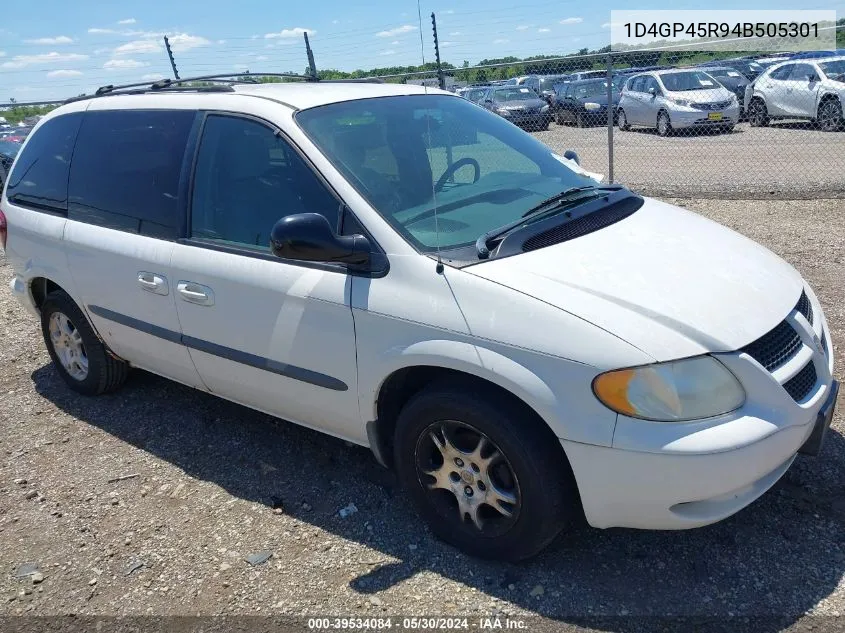 2004 Dodge Caravan Sxt VIN: 1D4GP45R94B505301 Lot: 39534084