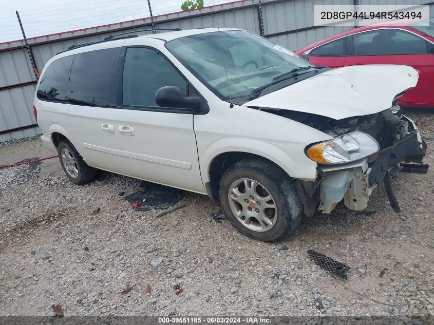 2004 Dodge Grand Caravan Sxt VIN: 2D8GP44L94R543494 Lot: 39551185