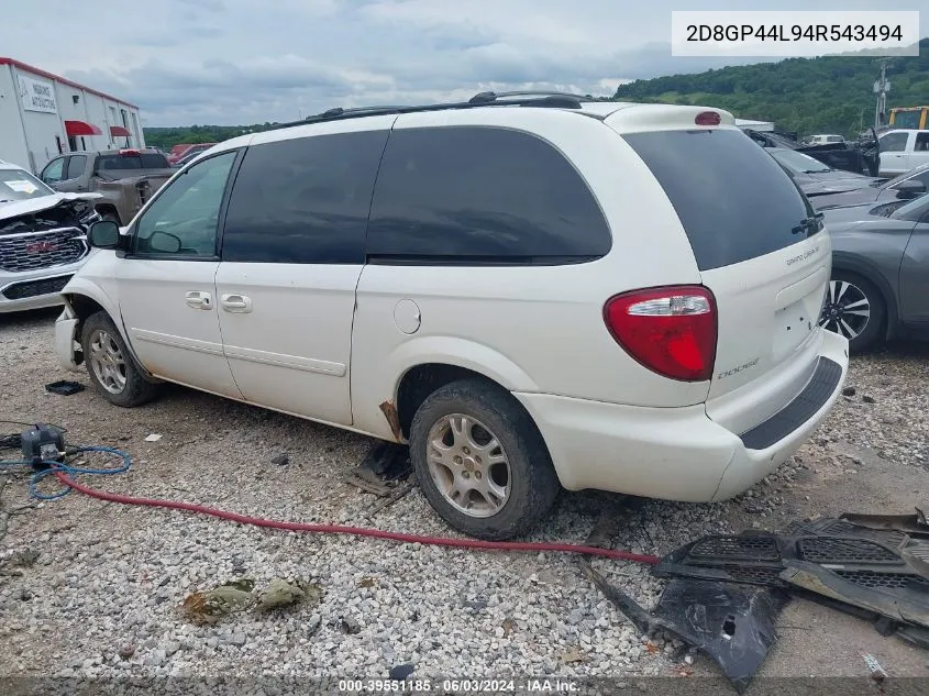 2004 Dodge Grand Caravan Sxt VIN: 2D8GP44L94R543494 Lot: 39551185