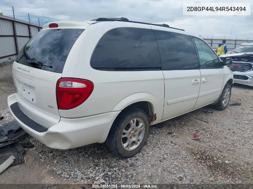 2004 Dodge Grand Caravan Sxt VIN: 2D8GP44L94R543494 Lot: 39551185