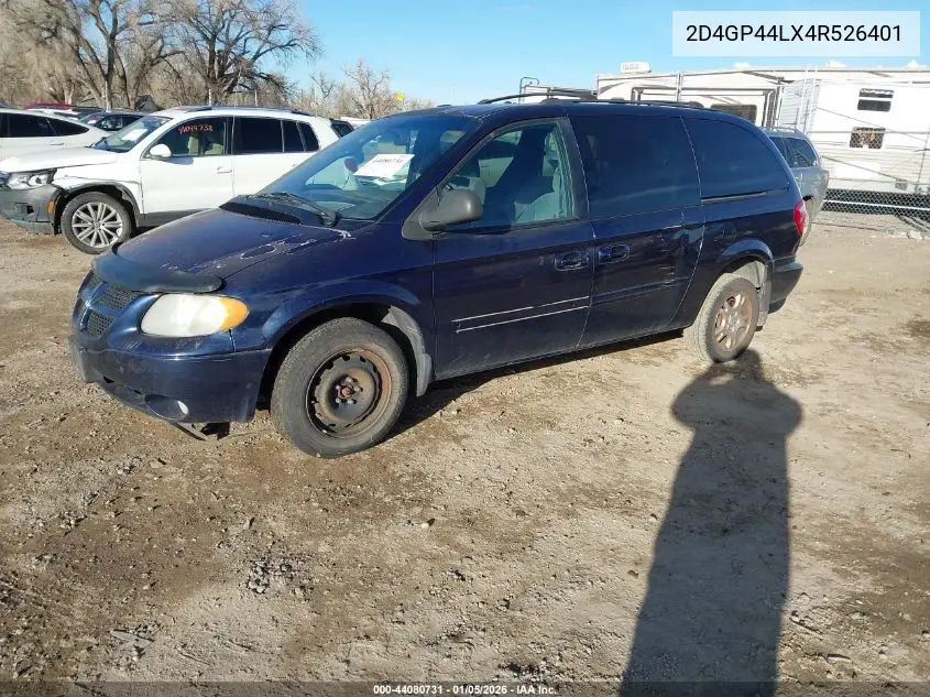 2004 Dodge Grand Caravan Sxt VIN: 2D4GP44LX4R526401 Lot: 44080731