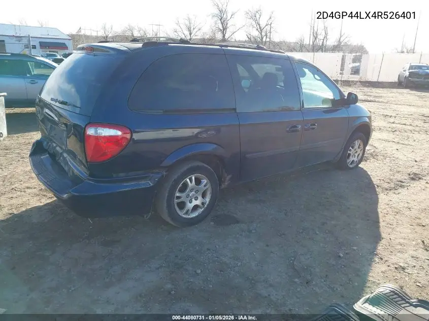 2004 Dodge Grand Caravan Sxt VIN: 2D4GP44LX4R526401 Lot: 44080731