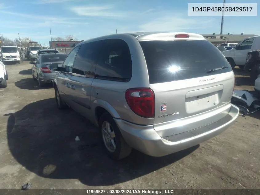 1D4GP45R05B429517 2005 Dodge Caravan Sxt