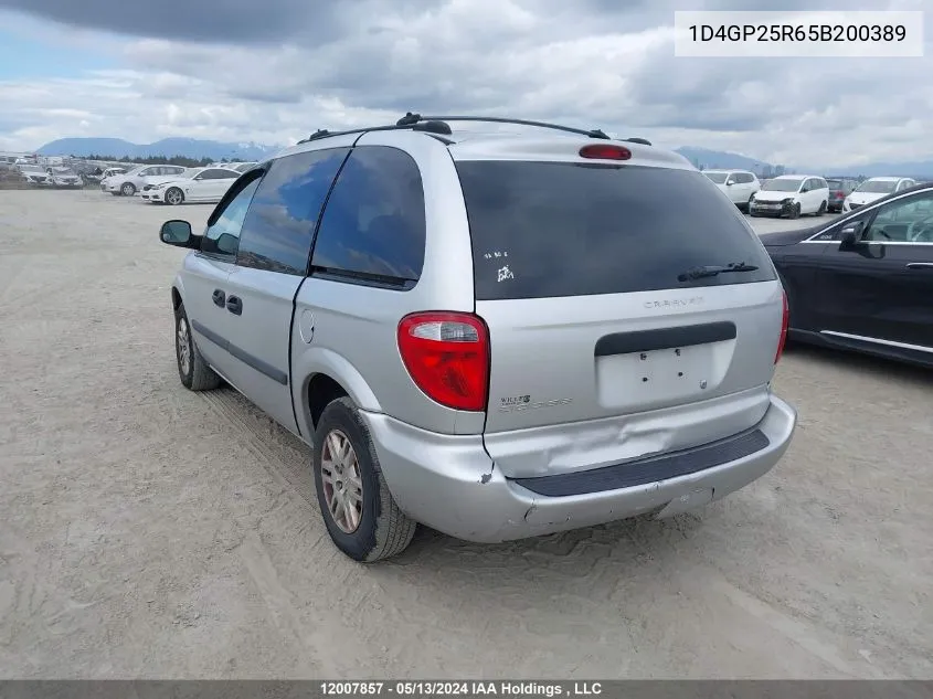 1D4GP25R65B200389 2005 Dodge Caravan Se