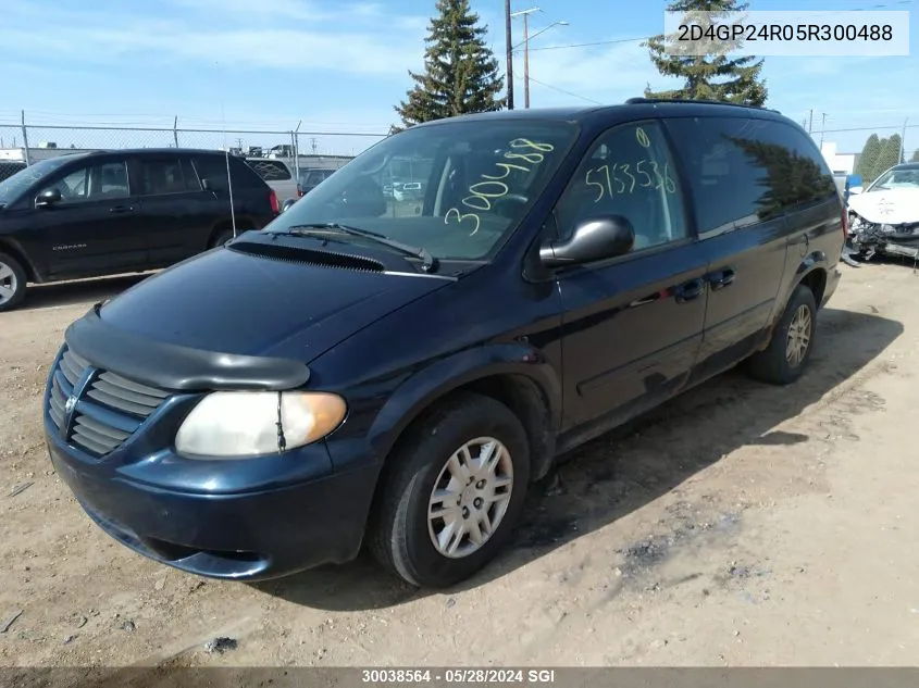 2005 Dodge Grand Caravan Se VIN: 2D4GP24R05R300488 Lot: 30038564