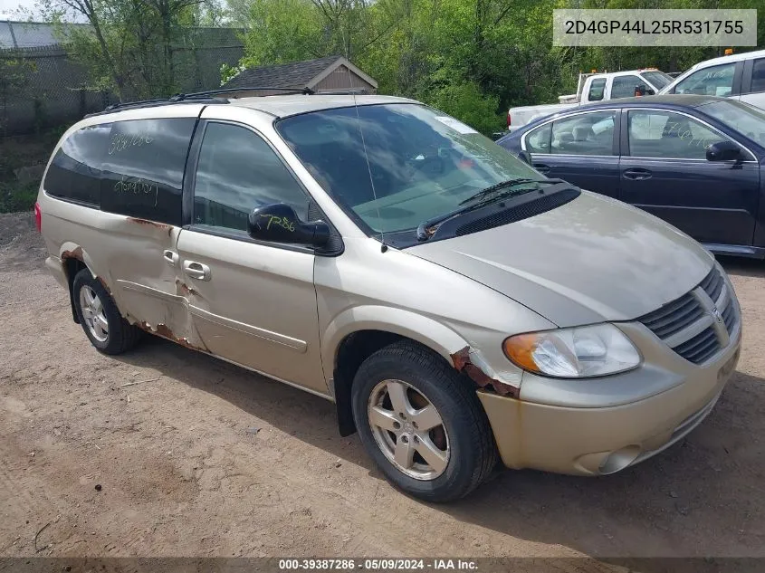 2005 Dodge Grand Caravan Sxt VIN: 2D4GP44L25R531755 Lot: 39387286