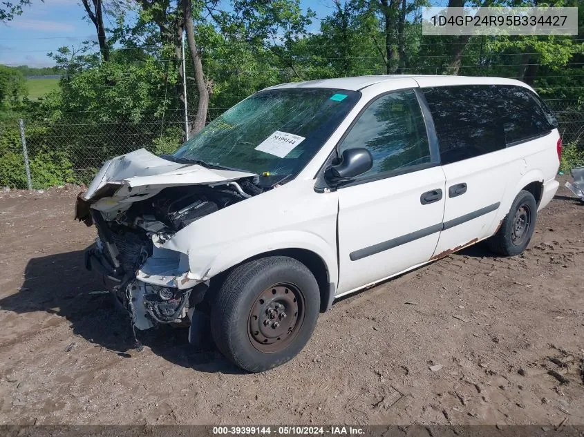 2005 Dodge Grand Caravan Se VIN: 1D4GP24R95B334427 Lot: 39399144